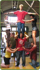 Human pyramid