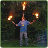 Fire juggling