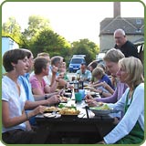 Outside eating