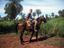 Matt on horseback.